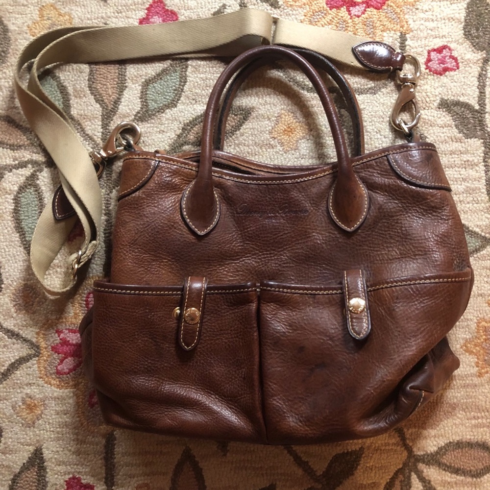 Distressed DOONEY & BOURKE Dark Brown Leather Bag